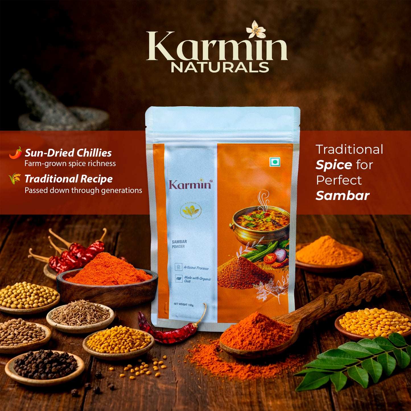 Karmin Sambar Powder(100g)