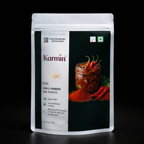 Karmin Organic Red Chilli powder for Pickles (250g)
