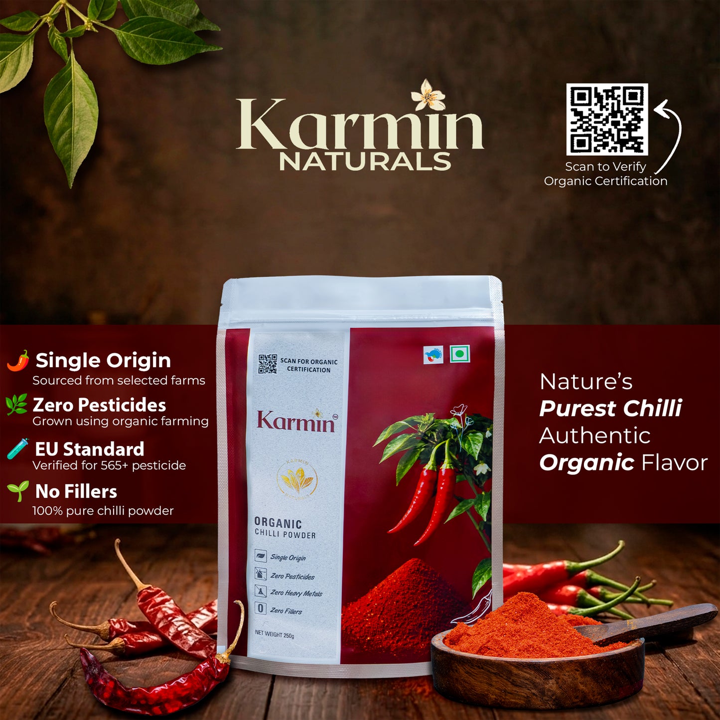Karmin Organic Chili Powder (250g)