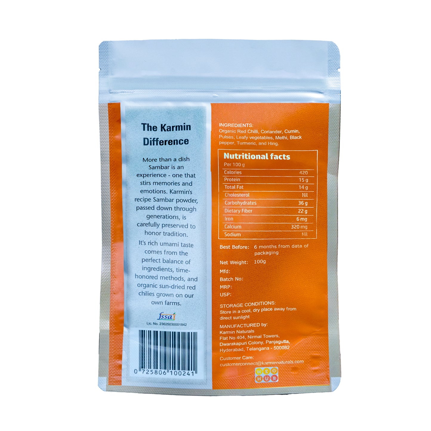 Karmin Sambar Powder(100g)