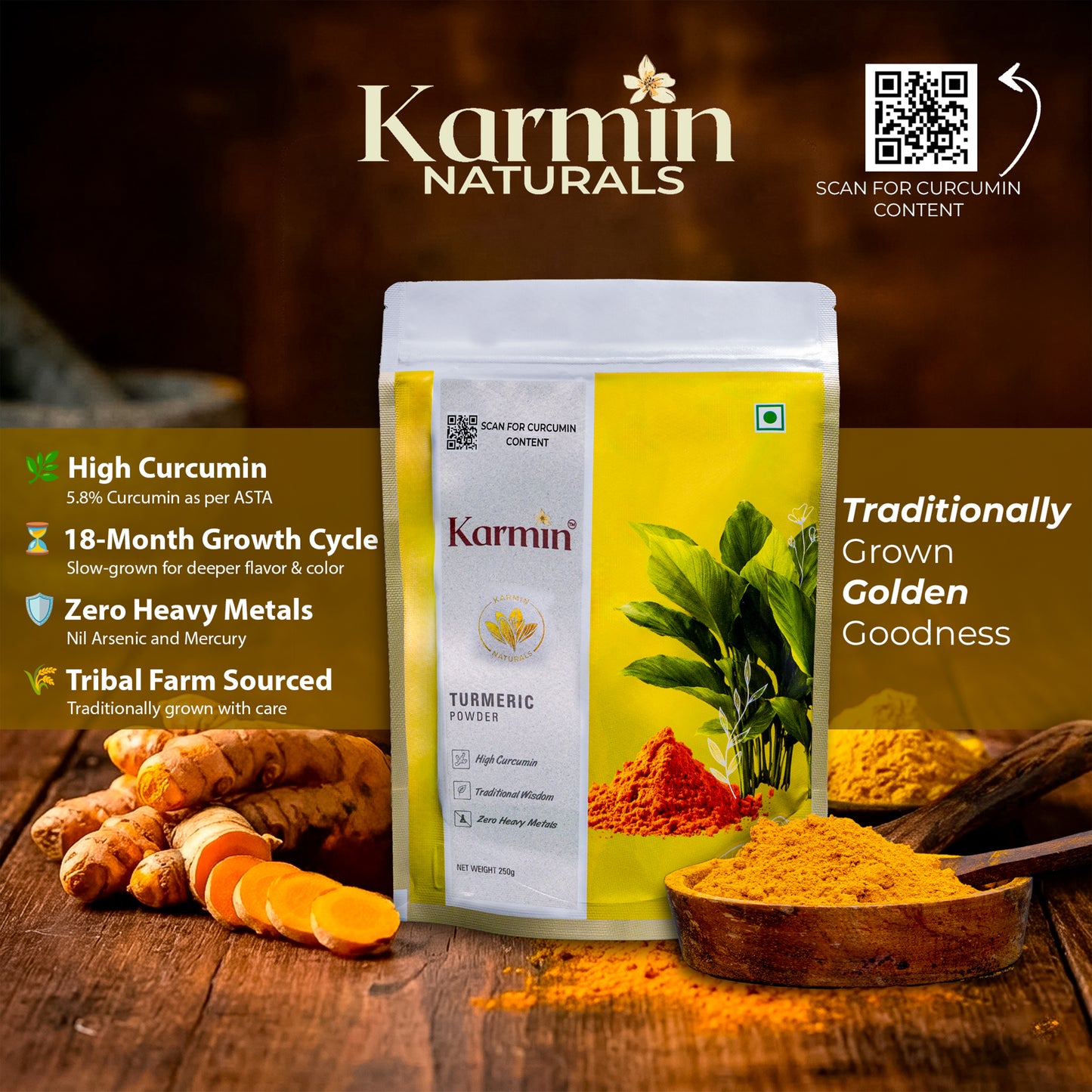 Karmin Natural Turmeric Powder (100g)